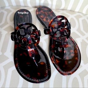 EEUC Tory Burch Tortoise Shell Miller Sandals 8.5